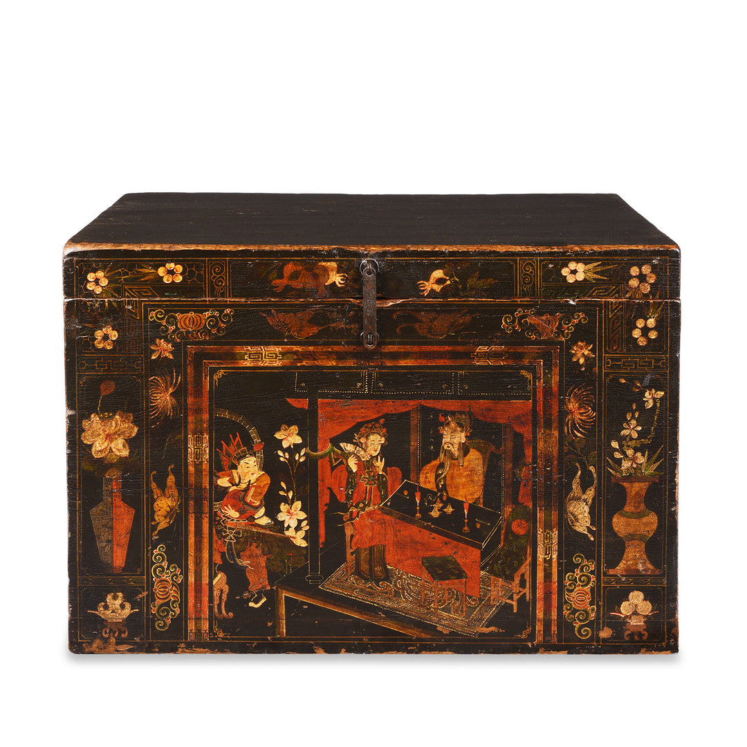 Antique Painted Opera Chest From Shanxi - 19th Century | INDIGO ANTIQUES