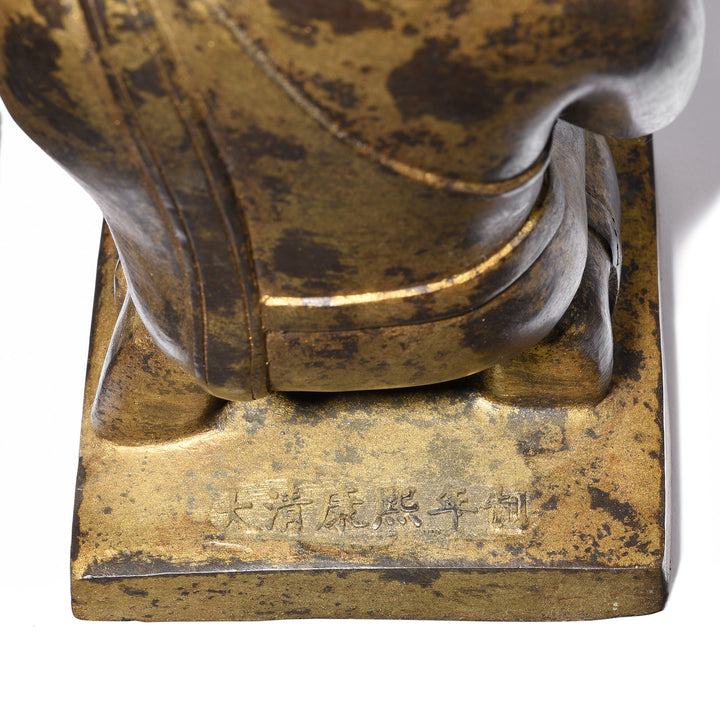 Detail From Praying Buddha Statue | INDIGO ANTIQUES