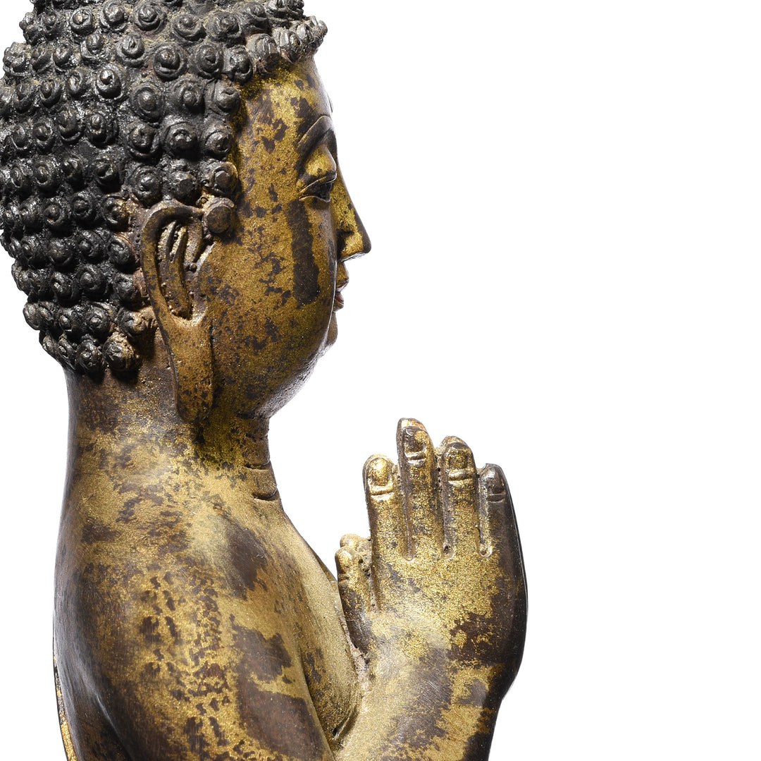 Profile Detail From Praying Buddha Statue | INDIGO ANTIQUES