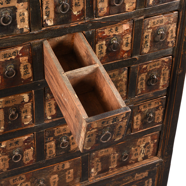 Drawer Detail of an Antique Chinese Apothecary Chest From Shanxi Province - 19th Century | Indigo Antiques
