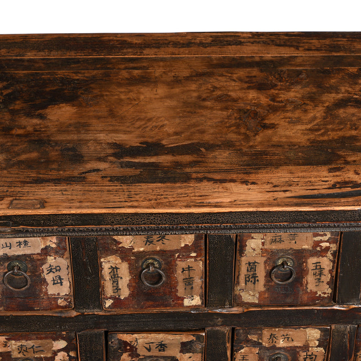 Top Detail of an Antique Chinese Apothecary Chest From Shanxi Province - 19th Century | Indigo Antiques