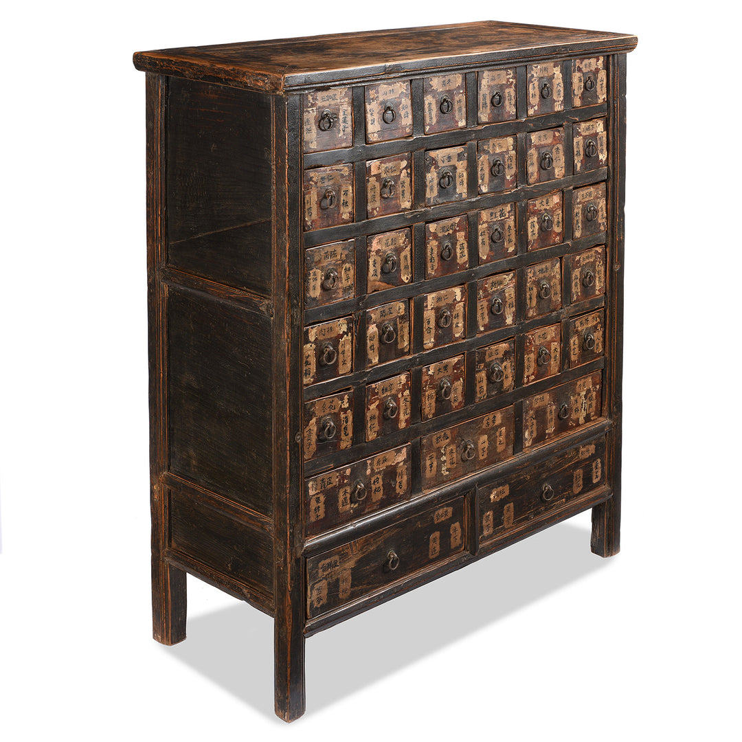 Side Detail of a Antique Chinese Apothecary Chest From Shanxi Province - 19th Century | Indigo Antiques