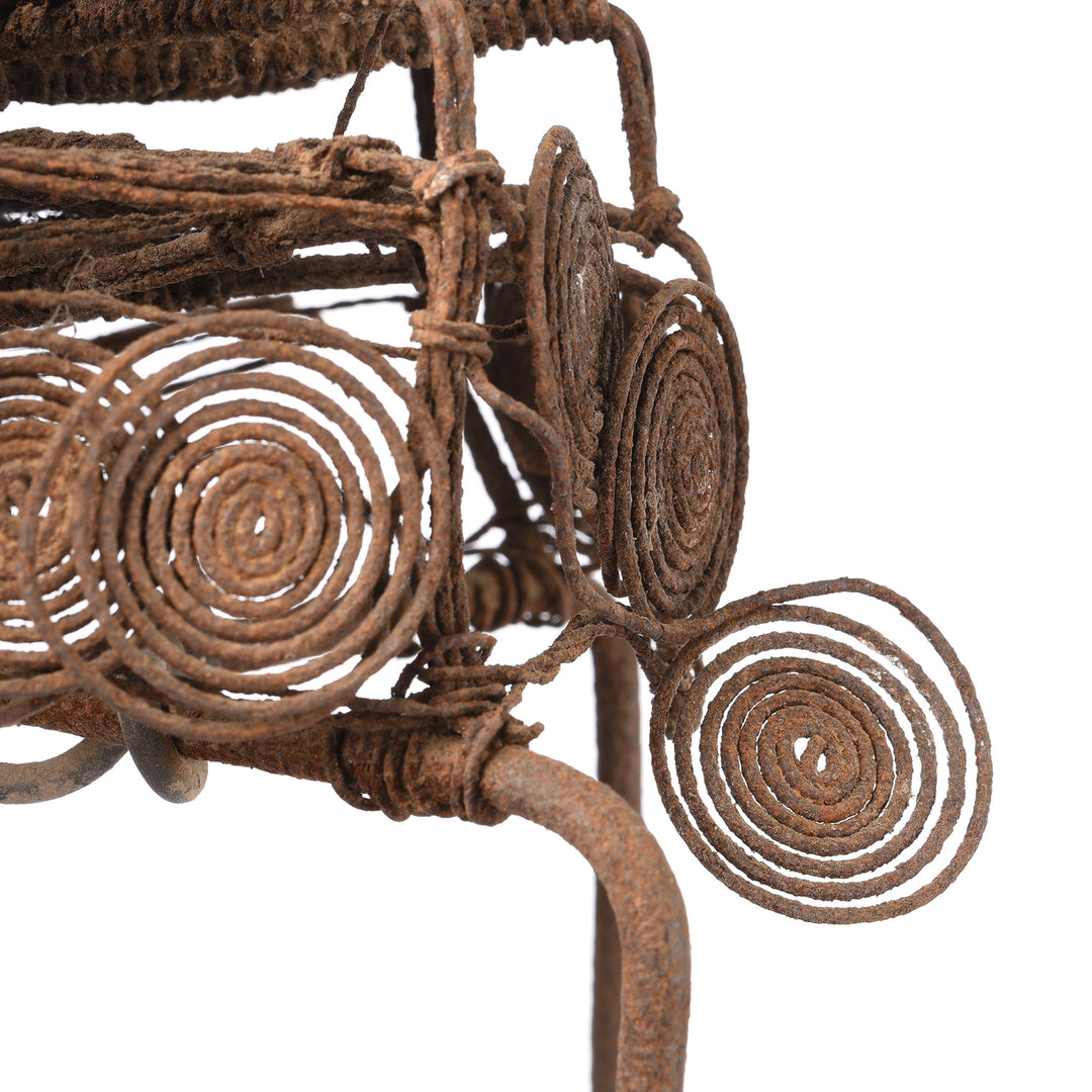 Detail From Antique Old Chinese Wire Lantern From Shanxi - Ca 1940's | Indigo Antiques