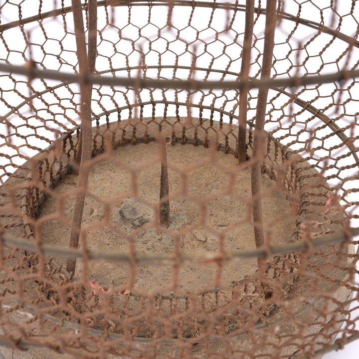 Interior Of Antique Old Chinese Wire Lantern From Shanxi - Ca 1940's | Indigo Antiques