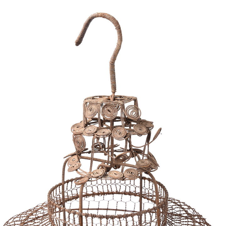 Hanger Detail From Antique Old Chinese Wire Lantern From Shanxi - Ca 1940's | Indigo Antiques