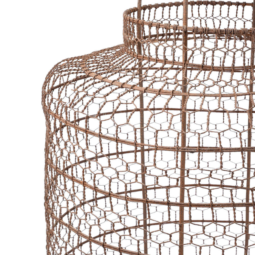 Detail From Antique Old Chinese Wire Lantern From Shanxi - Ca 1940's | Indigo Antiques