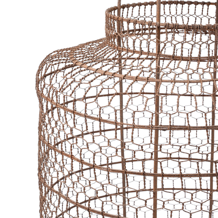 Detail From Antique Old Chinese Wire Lantern From Shanxi - Ca 1940's | Indigo Antiques