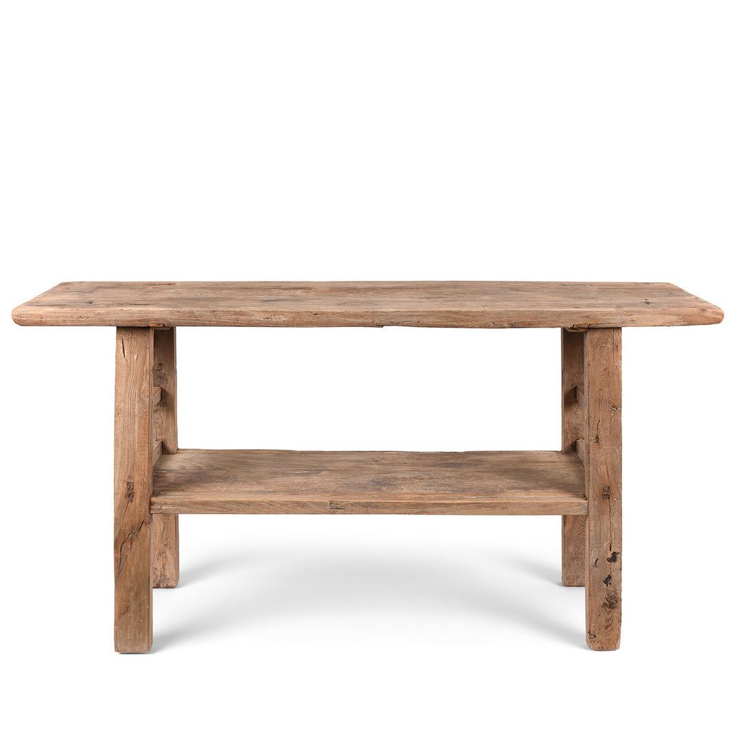 Farmhouse Bleached Elm Console Table | Indigo Antiques