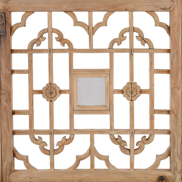 Bleached Chinese Lattice Doors From Shanxi - 19th Century