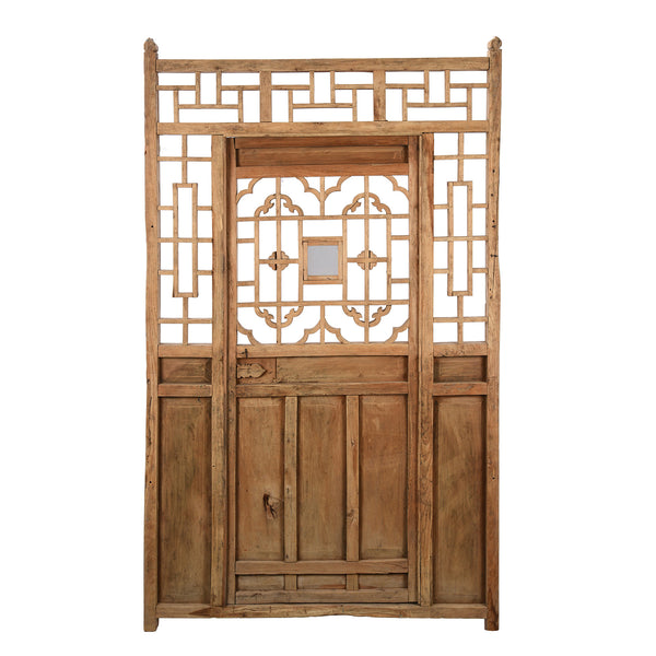 Bleached Chinese Lattice Doors From Shanxi - 19th Century