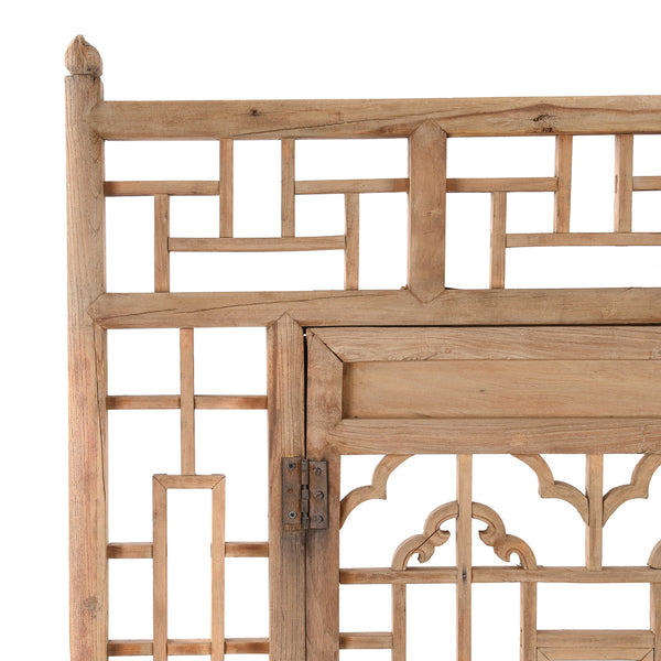 Bleached Chinese Lattice Doors From Shanxi - 19th Century