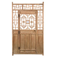 Bleached Poplar Lattice Doors From Shanxi - 19th Century
