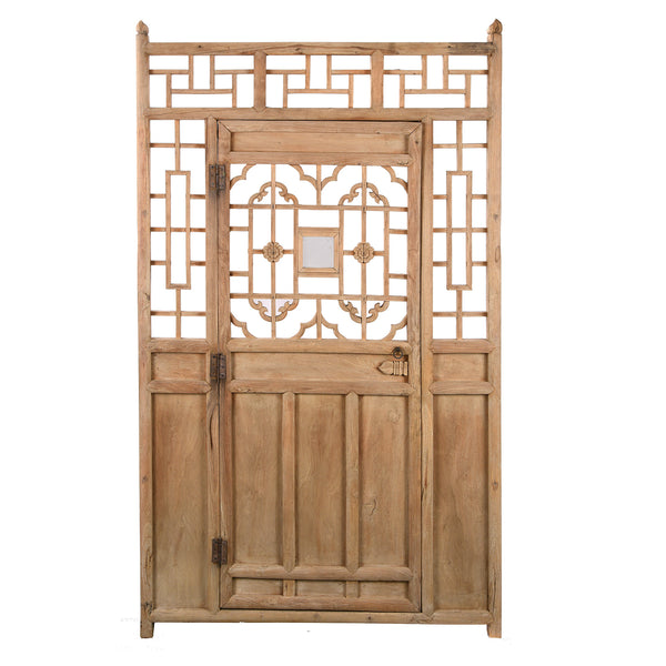 Bleached Chinese Lattice Doors From Shanxi - 19th Century