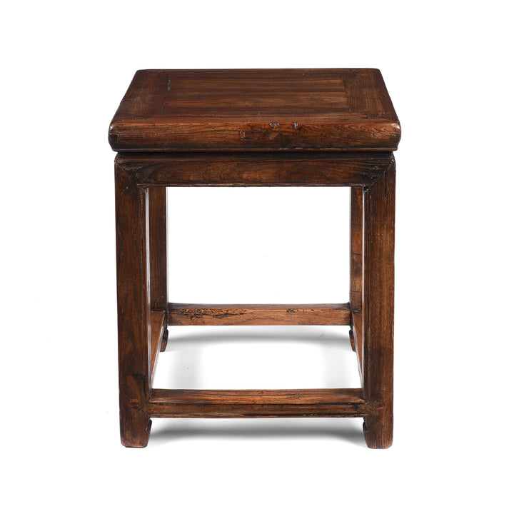 Antique Pair Of Red Elm Side Tables From Shanxi - 19th Century | Indigo Antiques