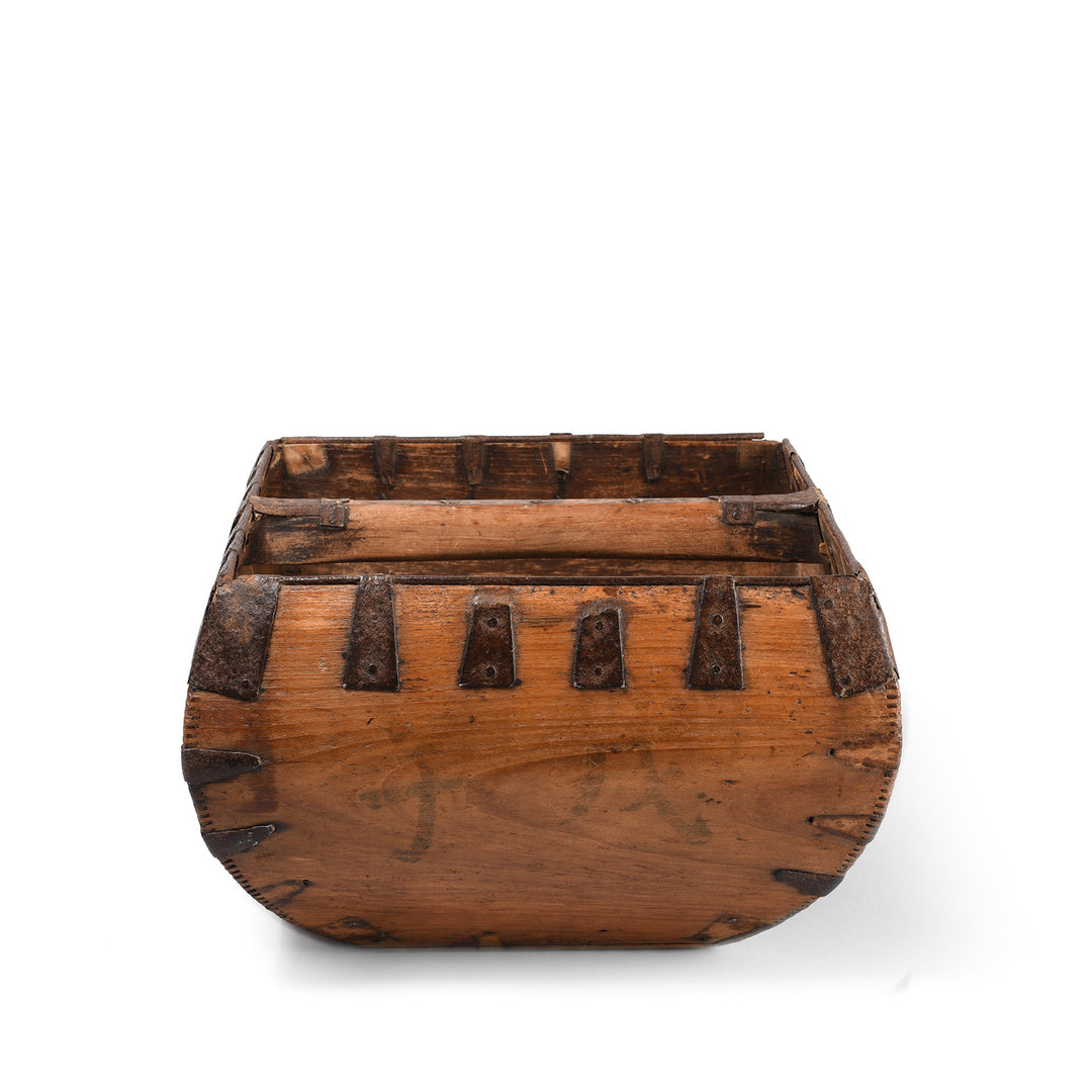 Antique Vintage Chinese Market Trug - Ca 1920's | Indigo Antiques