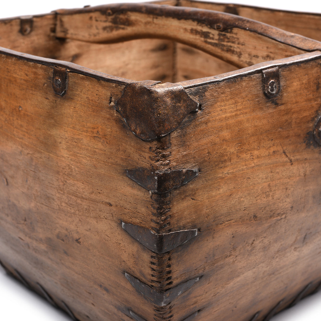 Antique Vintage Chinese Market Trug - Ca 1920's | Indigo Antiques