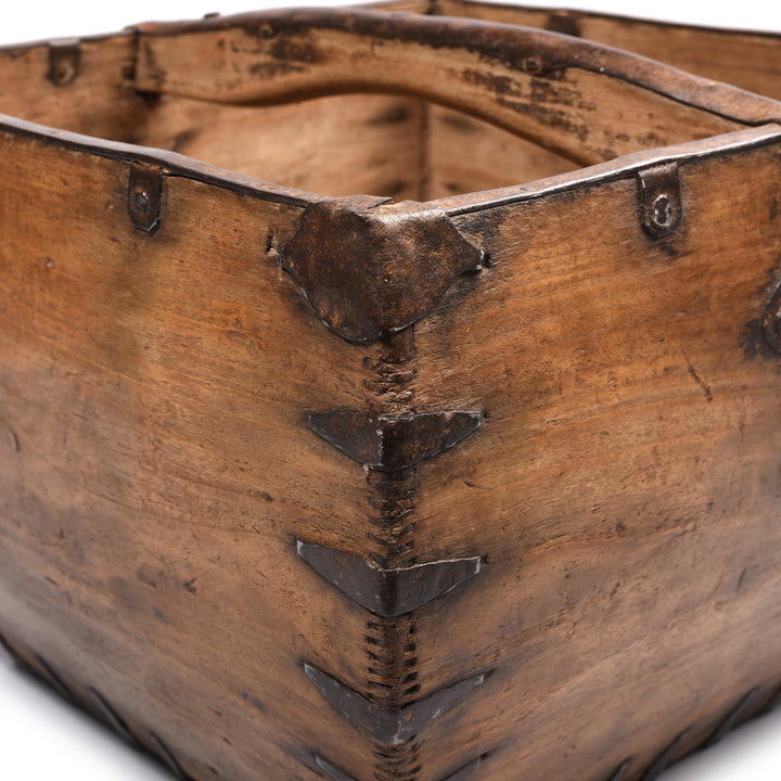 Antique Vintage Chinese Market Trug - Ca 1920's | Indigo Antiques