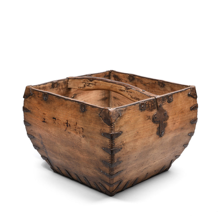 Antique Vintage Chinese Market Trug - Ca 1920's | Indigo Antiques
