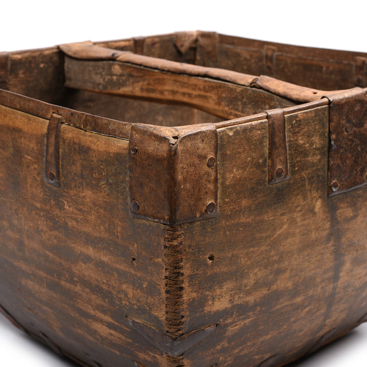 Antique Vintage Chinese Market Trug - Ca 1920's | Indigo Antiques
