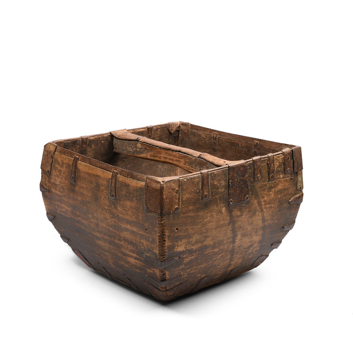 Antique Vintage Chinese Market Trug - Ca 1920's | Indigo Antiques