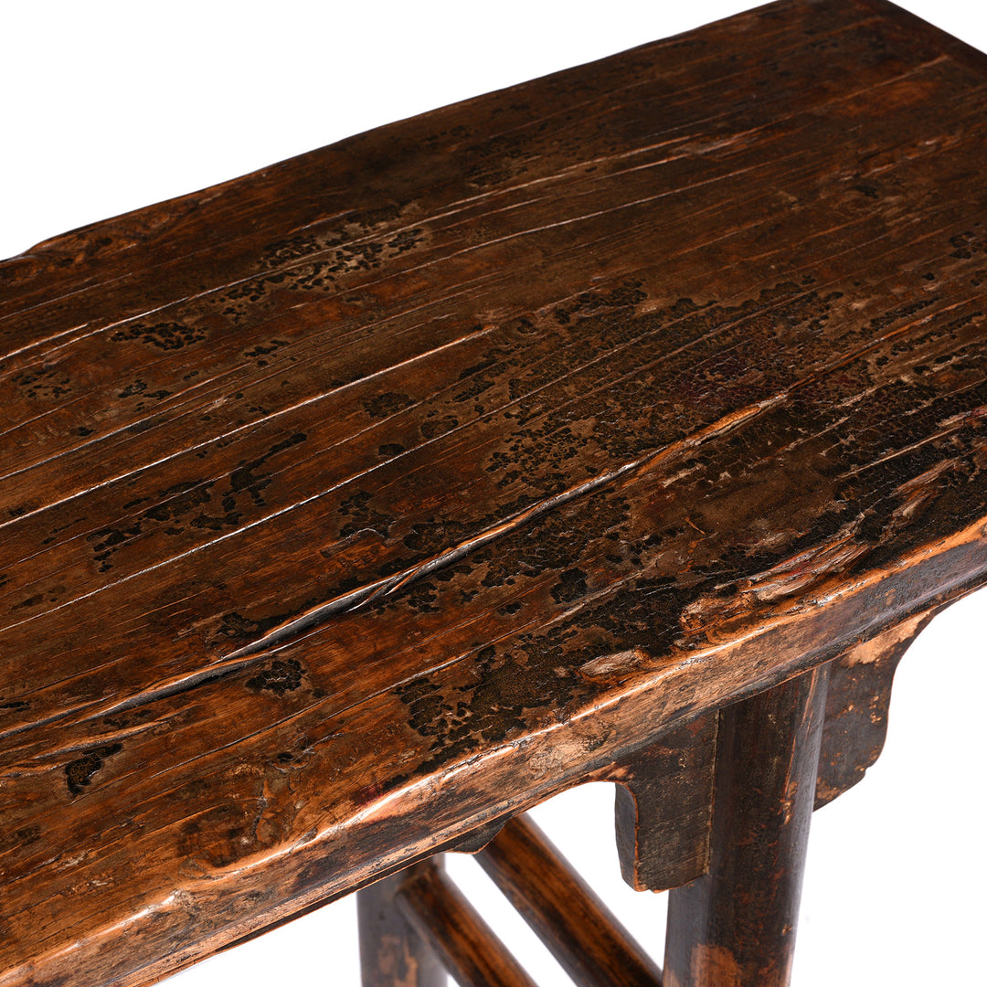 Detail From Antique Elm Altar Table From Shanxi - 19th Century | Indigo Antiques