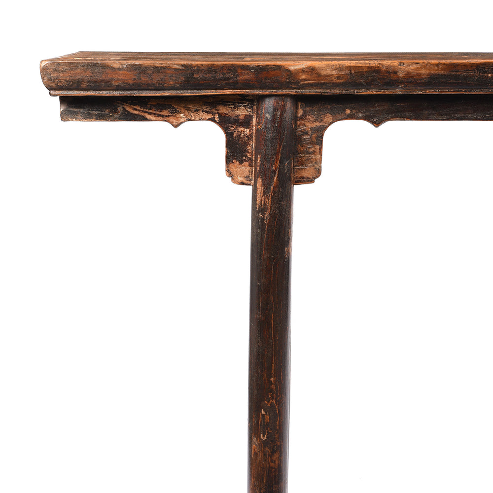 Corner Detail From Antique Elm Altar Table From Shanxi - 19th Century | Indigo Antiques