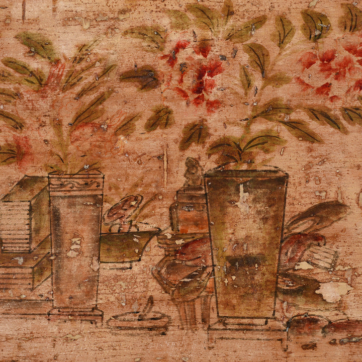 Detail From Antique Painted Mongolian Side Cabinet - Late 19th Century | Indigo Antiques