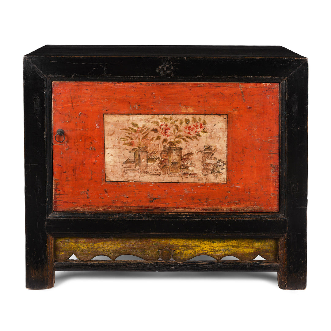Antique Painted Mongolian Side Cabinet - Late 19th Century | Indigo Antiques
