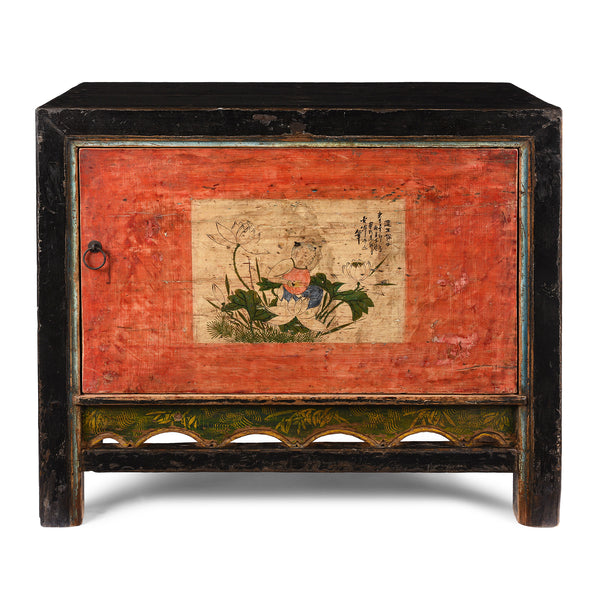 Painted Gansu Side Cabinet - Late 19th Century