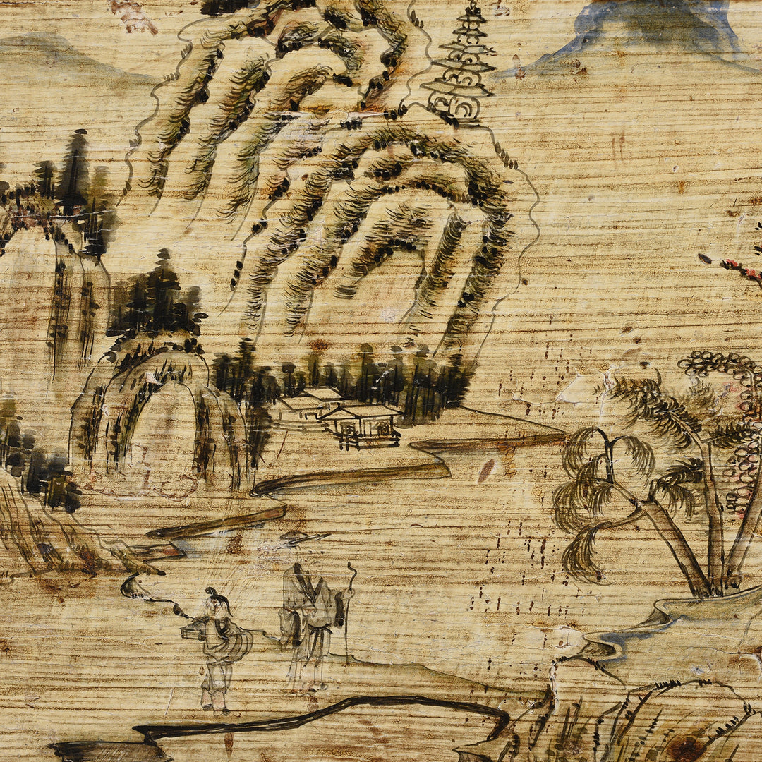 Detail From Antique Painted Mongolian Grain Store Sideboard - 19th Century | Indigo Antiques