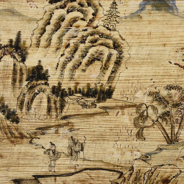 Detail From Antique Painted Mongolian Grain Store Sideboard - 19th Century | Indigo Antiques