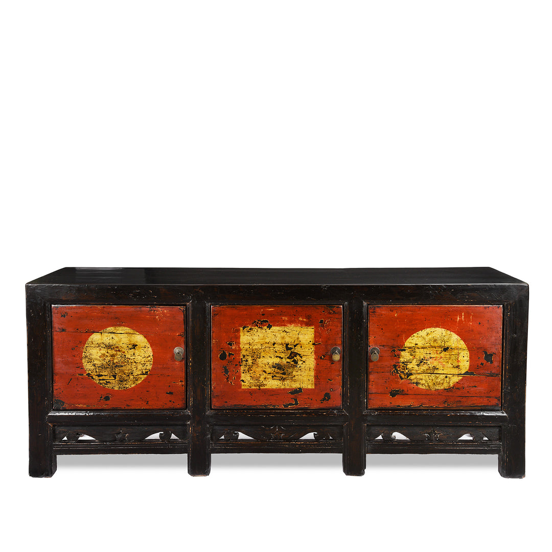 Antique 3 Door Painted Shanxi Sideboard - Ca 1920 | Indigo Antiques