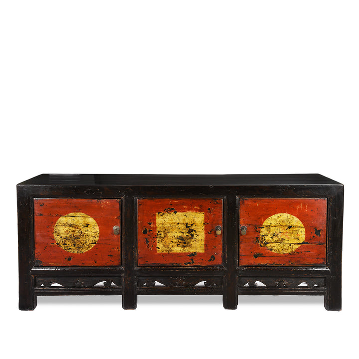 Antique 3 Door Painted Shanxi Sideboard - Ca 1920 | Indigo Antiques