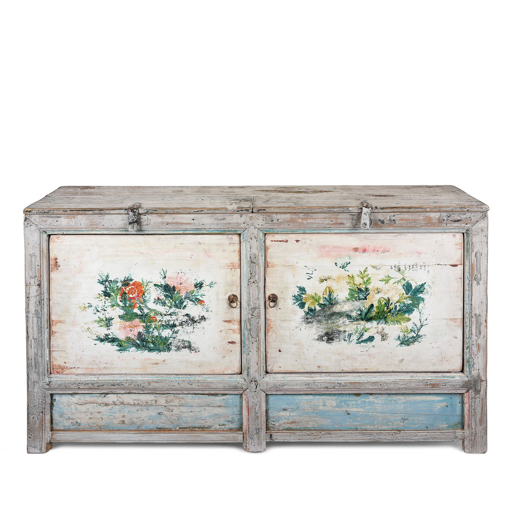 2 Door Painted Shanxi Sideboard - Ca 1920