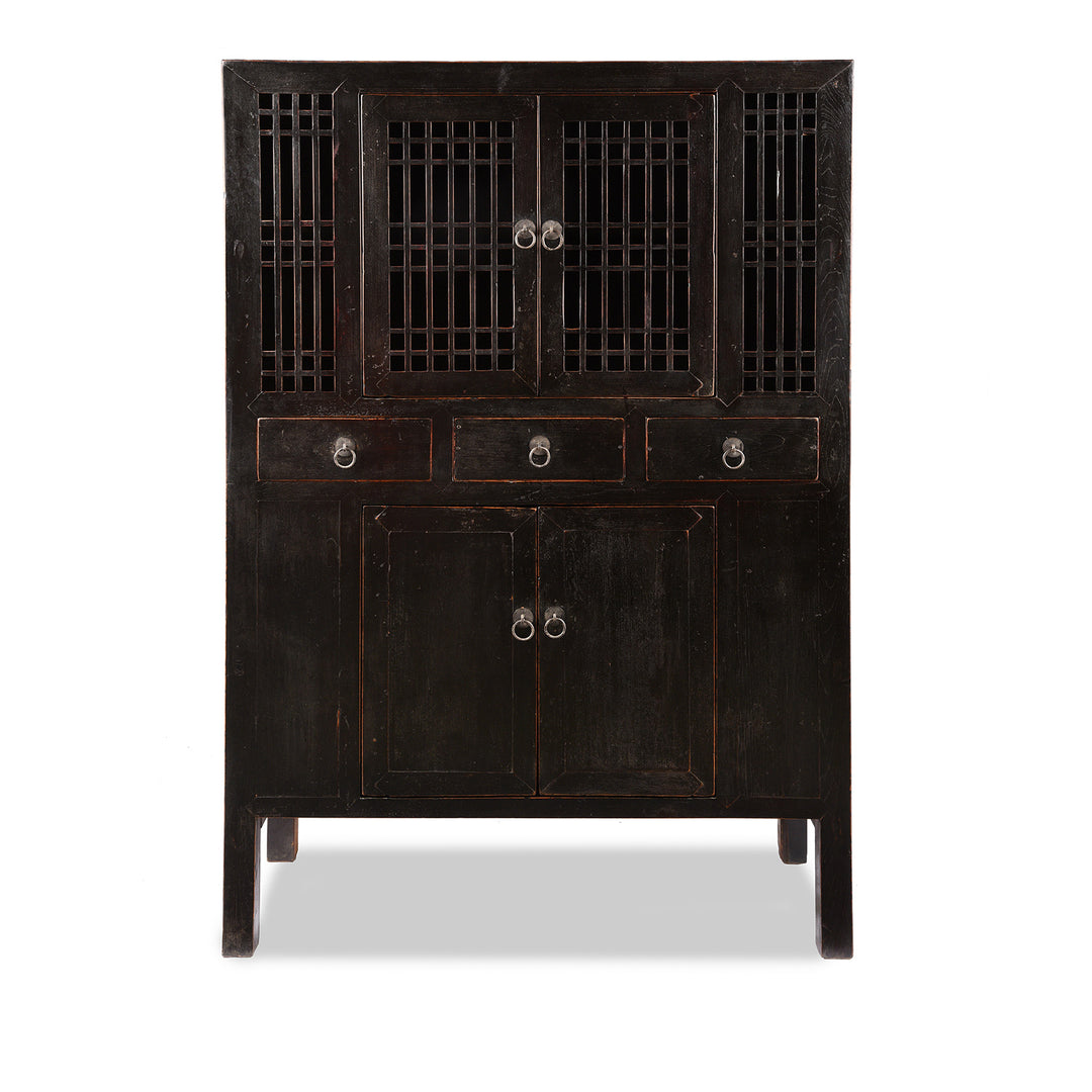 Antique Black Lacquer Noodle Cabinet From Tianjin - 19th Century | Indigo Antiques