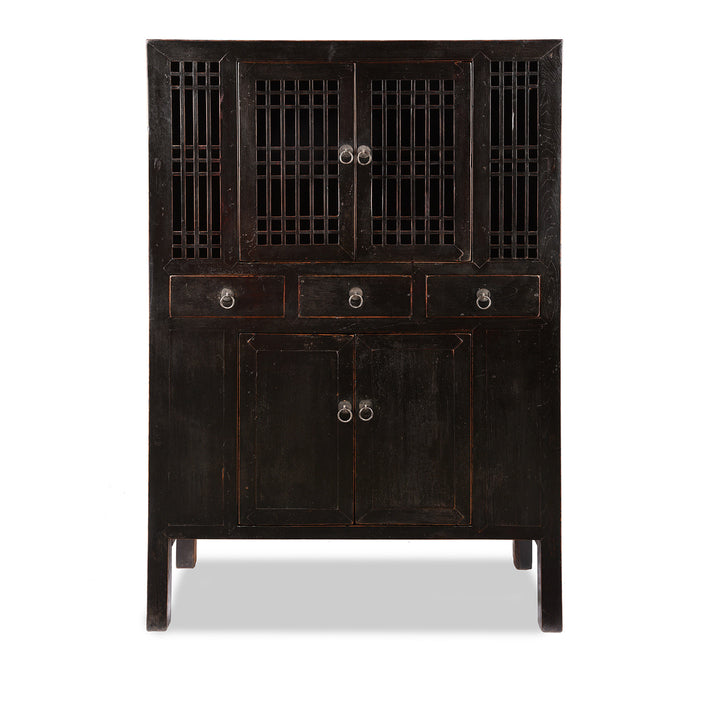 Antique Black Lacquer Noodle Cabinet From Tianjin - 19th Century | Indigo Antiques