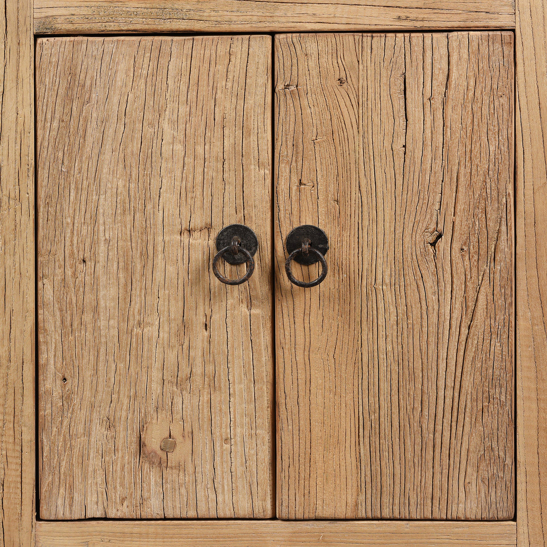 Bedside Cabinet With Drawer Made From Bleached Elm | Indigo Antiques
