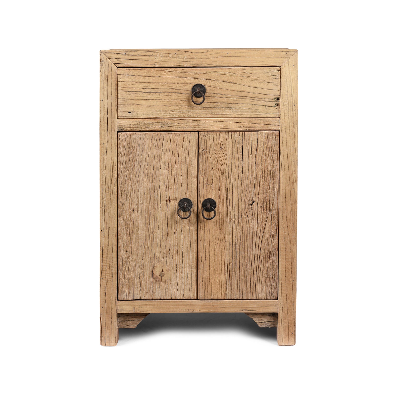 Bedside Cabinet With Drawer Made From Bleached Elm | Indigo Antiques