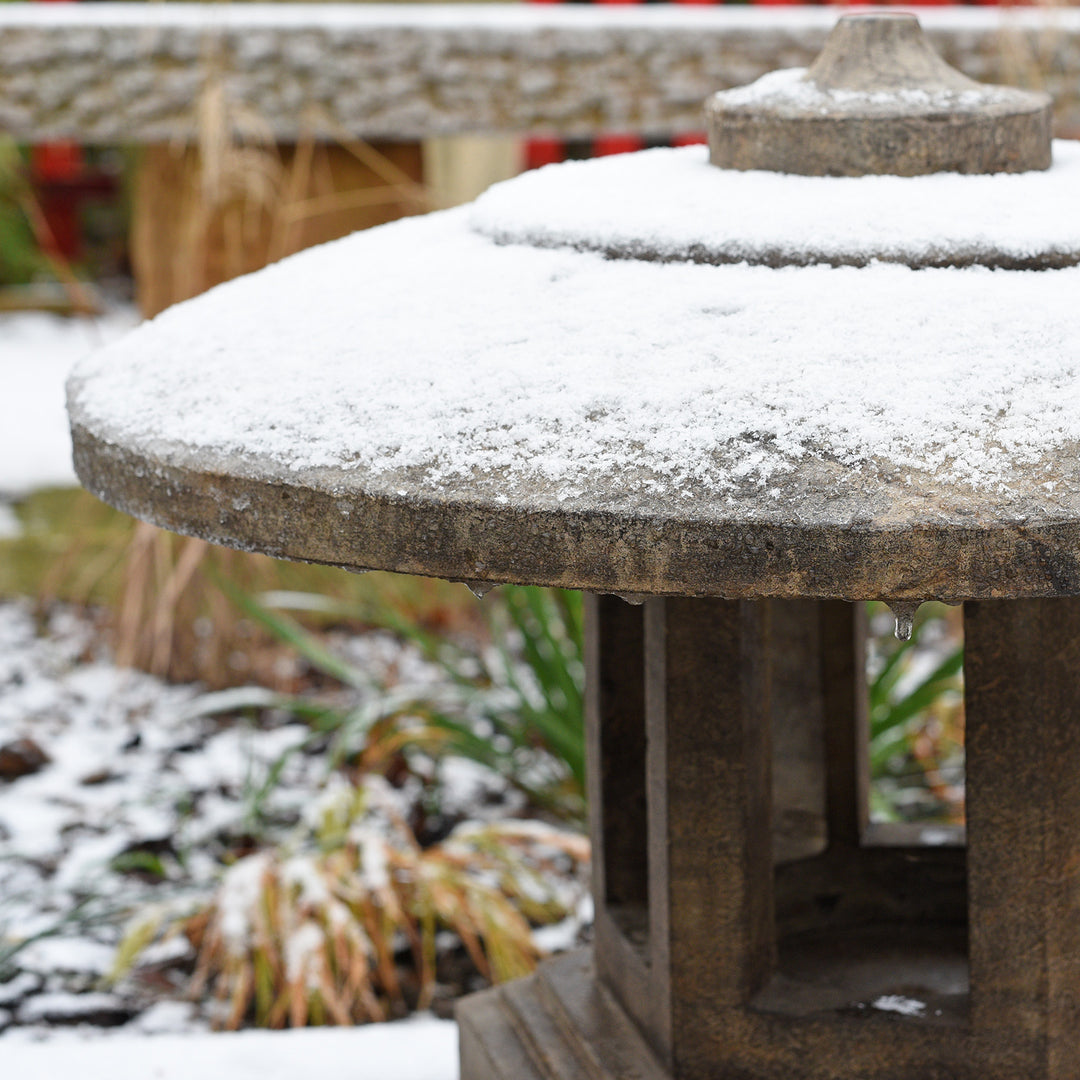 Detail From Stone "Ishi - Doro" - Snow Lantern from Japan | Indigo Antiques