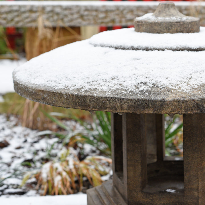 Detail From Stone "Ishi - Doro" - Snow Lantern from Japan | Indigo Antiques