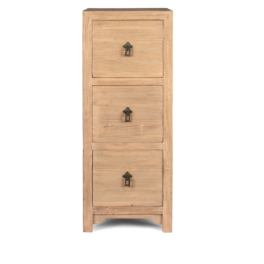 3 Drawer Tallboy Made From Old Sunbleached Elm | Indigo Antiques
