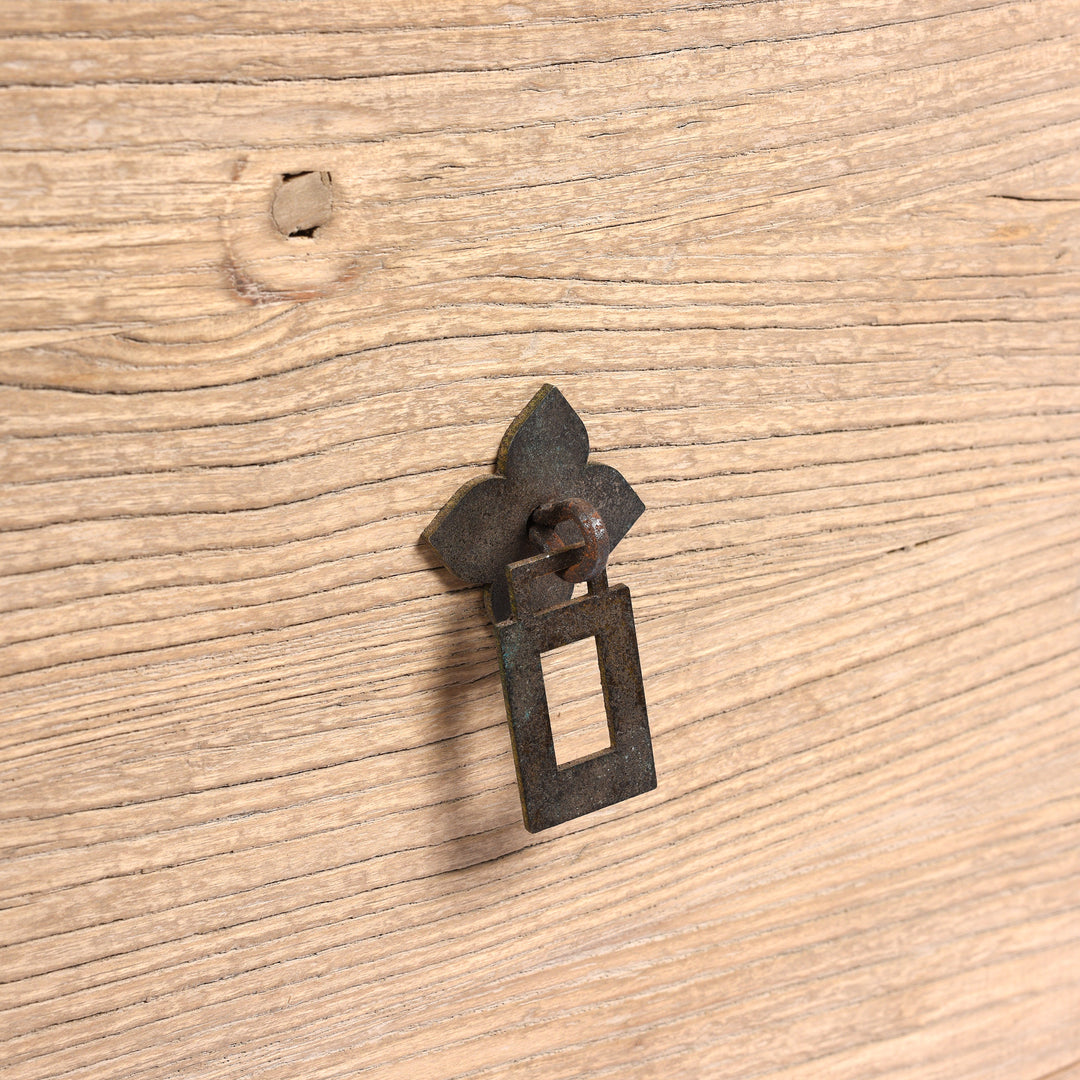 2 Drawer Bedside Cabinet Made From Old Sunbleached Elm | Indigo Antiques
