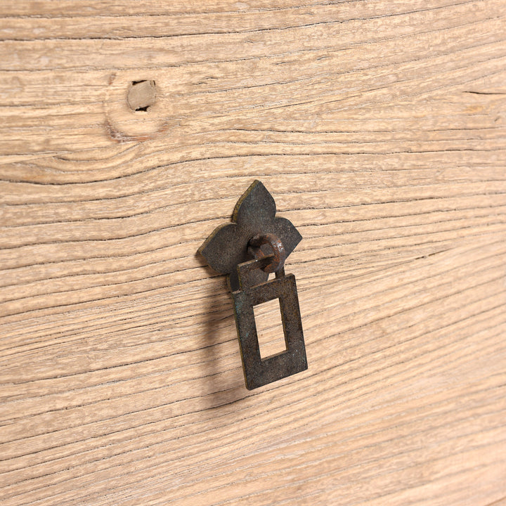 2 Drawer Bedside Cabinet Made From Old Sunbleached Elm | Indigo Antiques