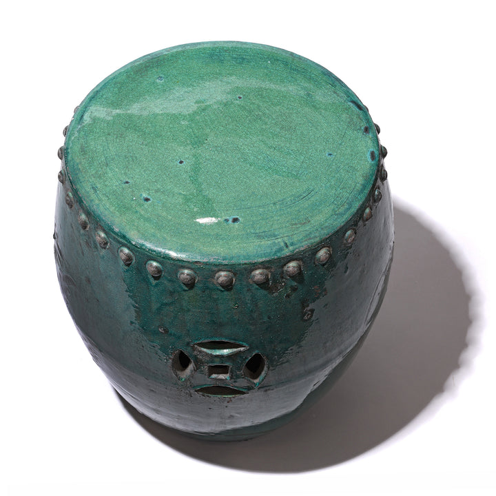 Oriental Green Glazed Porcelain Stool