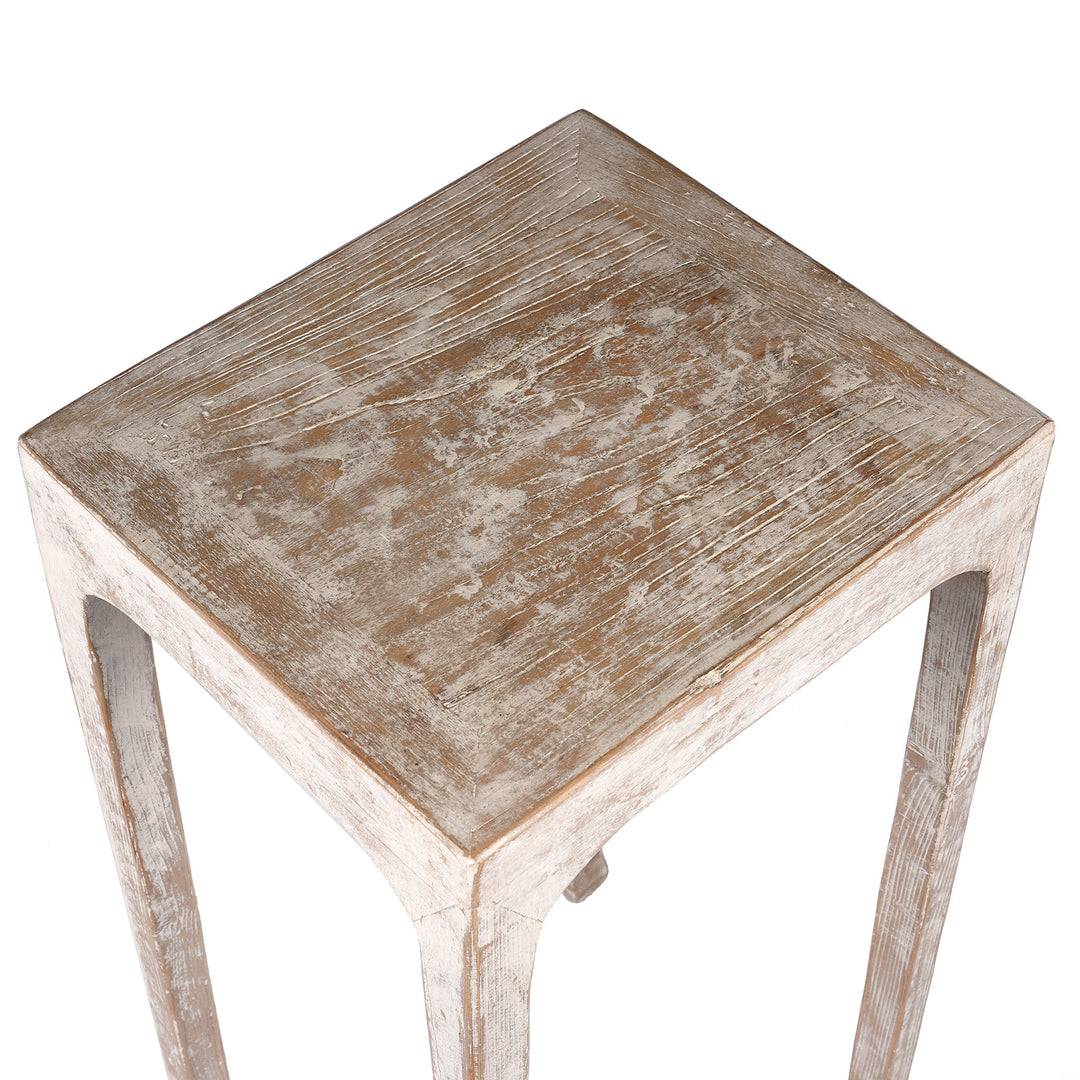 Table Top Chinese Style White Painted Lamp Table | Indigo Antiques