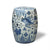 Blue & White Hand Painted  Porcelain Stool - Fish Design | Indigo Antiques