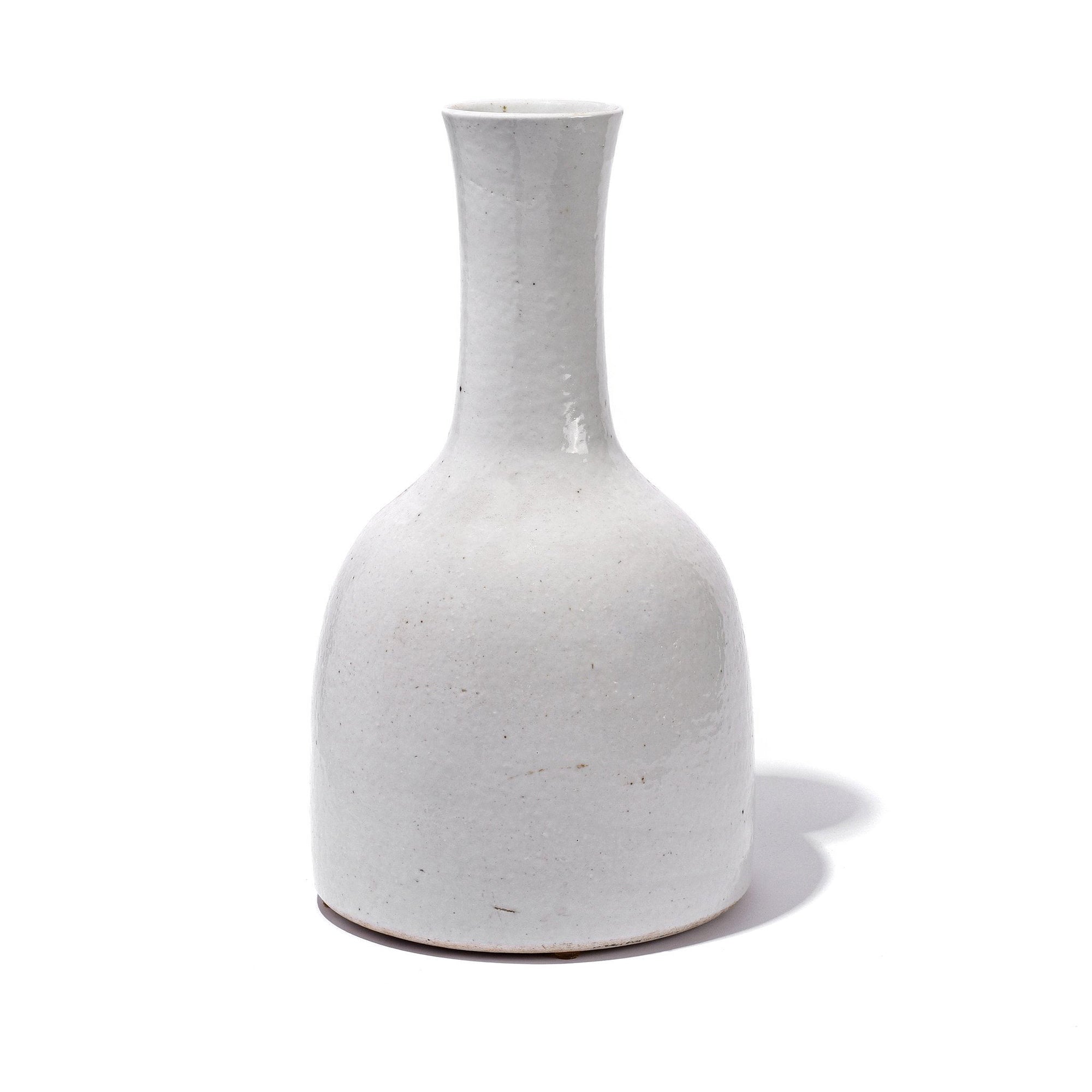 White Glazed Porcelain Bottle Vase | Indigo Antiques