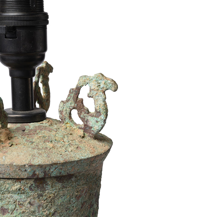 Detail From Lamp From Reproduction Bronze Ritual Wine Jar - Zhou Dynasty Style | Indigo Antiques