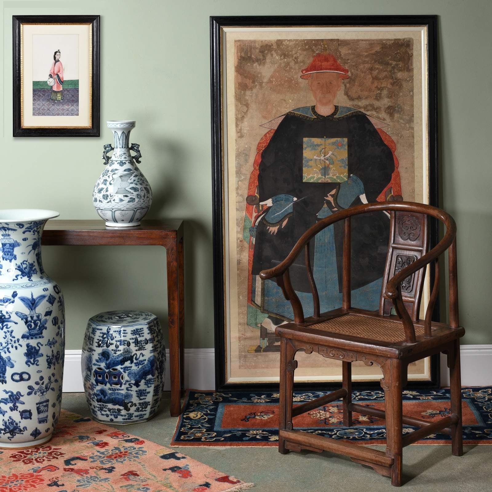Antique Blue And Red Tibetan Saddle Rug - Ca 1920's | Indigo Antiques