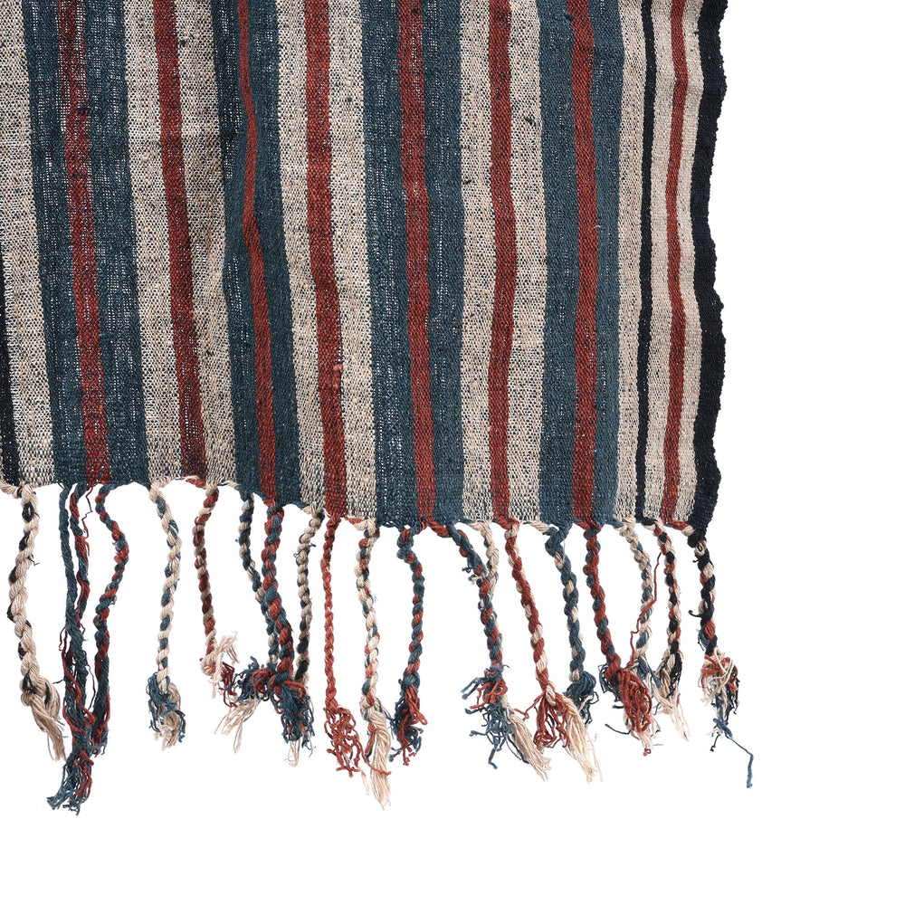 Tassle Detail From Scarf - Hand Dyed & Hand woven on a loom - from Lembata | Indigo Antiques